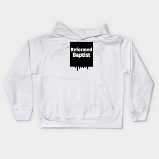 Reformed Baptist paint drop black box Kids Hoodie